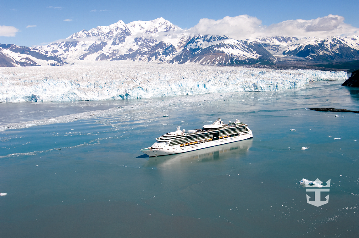 Exterior view of Serenade of the Seas near Hubbard Glacier, Alaska